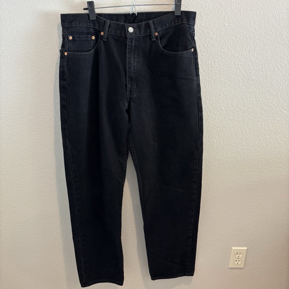 Levi’s 550 Men’s Black Relaxed Fit Tapered Leg Jeans W36 L34 Made in Nicaragua